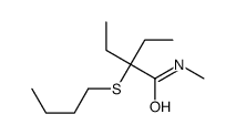 2-butylsulfanyl-2-ethyl-N-methylbutanamide Structure