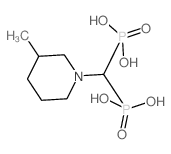 [(3-methylpiperidin-1-yl)-phosphonomethyl]phosphonic acid Structure