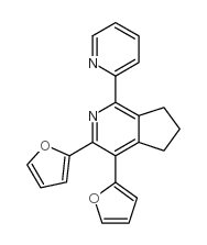 3,4-二(2-呋喃)-1-(2-吡啶)-6,7-二氢-5H-环戊基[c]吡啶结构式