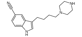 3-(4-piperazin-1-yl-butyl)-1H-indole-5-carbonitrile结构式