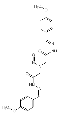 Glycine,N-[2-[[(4-methoxyphenyl)methylene]hydrazino]-2-oxoethyl]-N-nitroso-,[(4-methoxyphenyl)methylene]hydrazide (9CI) picture