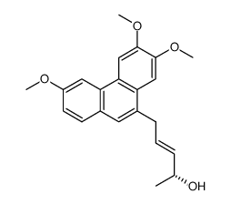 (R)-5-(3,6,7-trimethoxyphenanthren-9-yl)pent-3-en-2-ol结构式