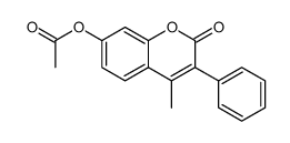 4-methyl-2-oxo-3-phenyl-2H-chromen-7-yl acetate Structure