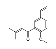 1-(5-ethenyl-2-methoxyphenyl)-3-methylbut-2-en-1-one Structure