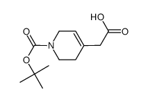 4-carboxymethyl-3,6-dihydro-2H-pyridine-1-carboxylic acid tert-butyl ester Structure