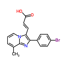 3-[2-(4-BROMO-PHENYL)-8-METHYL-IMIDAZO[1,2-A]-PYRIDIN-3-YL]-ACRYLIC ACID结构式