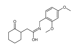 N-[(2,4-dimethoxyphenyl)methyl]-2-(2-oxocyclohexyl)acetamide结构式