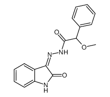 methoxy-phenyl-acetic acid [(3Z)-2-oxo-1,2-dihydro-indol-3-ylidene]-hydrazide Structure