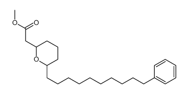 methyl 2-[6-(10-phenyldecyl)oxan-2-yl]acetate Structure