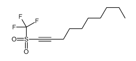 1-(trifluoromethylsulfonyl)dec-1-yne结构式