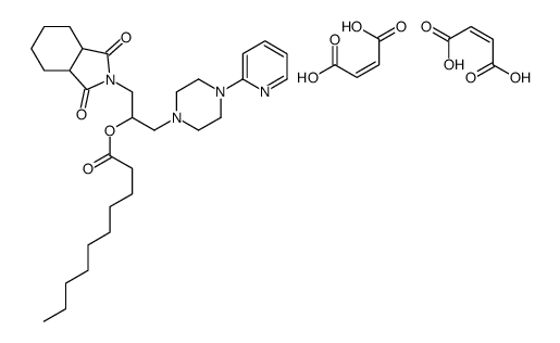 Decanoic acid, 1-((octahydro-1,3-dioxo-2H-isoindol-2-yl)methyl)-2-(4-( 2-pyridinyl)-1-piperazinyl)ethyl ester, (Z)-2-butenedioate (1:2) Structure