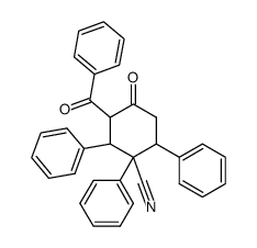 3-benzoyl-4-oxo-1,2,6-triphenyl-cyclohexanecarbonitrile Structure