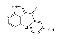 (4-chloro-1H-pyrrolo[2,3-b]pyridin-3-yl)-(3-hydroxyphenyl)methanone结构式