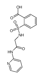 0-(N-(2-pyridyl)carboxamidomethylsulfamyl)benzoic acid结构式