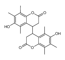 6,6'-dihydroxy-5,7,8,5',7',8'-hexamethyl-3,4,3',4'-tetrahydro-[4,4']bichromenyl-2,2'-dione Structure