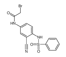 N-[4-(benzenesulfonamido)-3-cyanophenyl]-2-bromoacetamide Structure