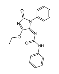 1-(4-ethoxy-2-oxo-1-phenyl-3-imidazolin-5-ylidene)-3-phenylurea Structure