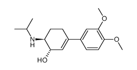 (1S,6S)-3-(3,4-Dimethoxy-phenyl)-6-isopropylamino-cyclohex-2-enol结构式