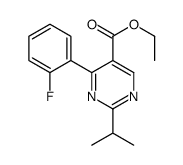 Ethyl 4-(2-fluorophenyl)-2-isopropyl-5-pyrimidinecarboxylate Structure