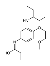 N-[4-(2-methoxyethoxy)-3-(pentan-3-ylamino)phenyl]propanamide结构式