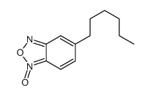 5-hexyl-1-oxido-2,1,3-benzoxadiazol-1-ium结构式