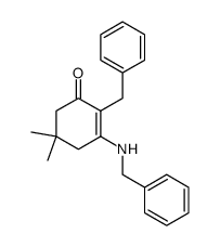 2-benzyl-3-benzylamino-5,5-dimethylcyclohex-2-enone Structure