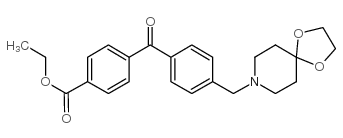 4-CARBOETHOXY-4'-[8-(1,4-DIOXA-8-AZASPIRO[4.5]DECYL)METHYL]BENZOPHENONE structure