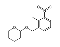 2-[(2-methyl-3-nitrophenyl)methoxy]oxane结构式