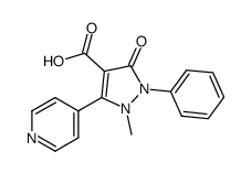 1-methyl-3-oxo-2-phenyl-5-(pyridin-4-yl)-2,3-dihydro-1H-pyrazole-4-carboxylic acid Structure