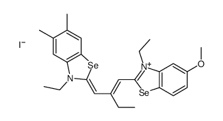 3-ethyl-2-[2-[(3-ethyl-5-methoxy-3H-benzoselenazol-2-ylidene)methyl]but-1-enyl]-5,6-dimethylbenzoselenazolium iodide picture