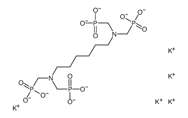 pentapotassium trihydrogen [hexane-1,6-diylbis[nitrilobis(methylene)]]tetrakisphosphonate structure