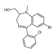 7-bromo-1-methyl-2-hydroxymethyl-5-(2'-chlorophenyl)-2,3-dihydro-1H-1,4-benzodiazepine Structure