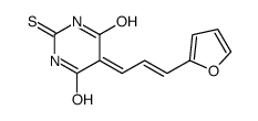 5-[(2E)-3-(2-Furyl)-2-propen-1-ylidene]-2-thioxodihydro-4,6(1H,5H )-pyrimidinedione结构式