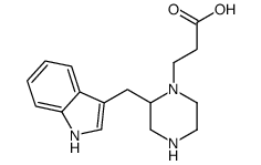 3-[2-(1H-indol-3-ylmethyl)piperazin-1-yl]propanoic acid结构式