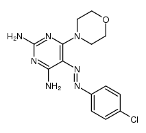 2,6-diamino-4-morpholino-5-p-chlorophenylazopyrimidine Structure