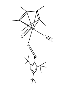 (η5-C5(CH3)5)(CO)(NO)RePP(2,4,6-tBu3C6H2)结构式