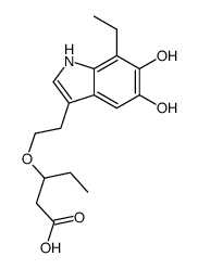 3-[2-(7-ethyl-5,6-dihydroxy-1H-indol-3-yl)ethoxy]pentanoic acid Structure