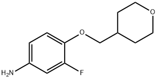 3-氟-4-((四氢-2H-吡喃-4-基)甲氧基)苯胺结构式