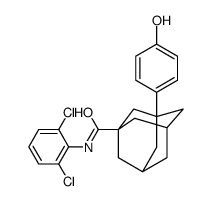 N-(2,6-dichlorophenyl)-3-(4-hydroxyphenyl)adamantane-1-carboxamide Structure