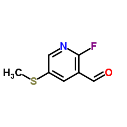 2-fluoro-5-(methylthio)nicotinaldehyde Structure