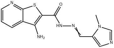 3-AMino-thieno[2,3-b]pyridine-2-carboxylic acid (3-Methyl-3H-iMidazol-4-yl-Methylene) hydrazide Structure