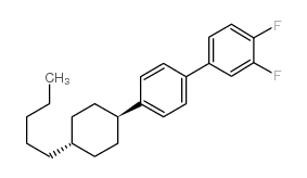 3,4-二氟-4'-(反式-4-戊基环己基)联苯结构式