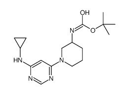 [1-(6-Cyclopropylamino-pyrimidin-4-yl)-piperidin-3-yl]-carbamic acid tert-butyl ester Structure