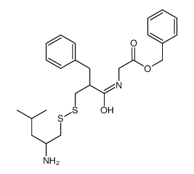 benzyl 2-[[2-[[(2-amino-4-methylpentyl)disulfanyl]methyl]-3-phenylpropanoyl]amino]acetate Structure