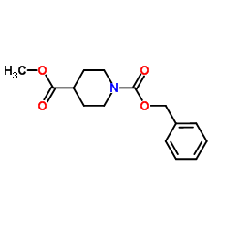 1-Cbz-哌啶-4-甲酸甲酯结构式