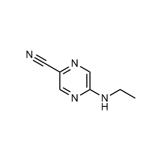 5-(乙基氨基)吡嗪-2-腈结构式