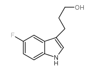 3-(5-氟-1H-3-吲哚)-1-丙醇结构式