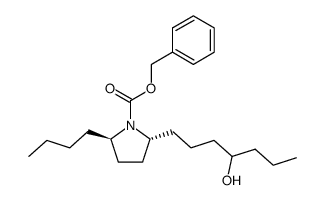 (2S,5S)-N-<(benzyloxy)carbonyl>-2-(hydroxyheptyl)-5-butylpyrrolidine结构式