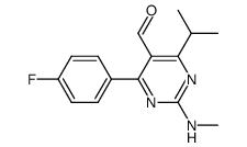 4-(4-fluorophenyl)-6-isopropyl-2-(methylamino)pyrimidine-5-carbaldehyde结构式