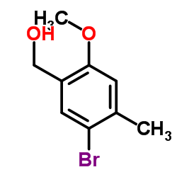 (5-Bromo-2-methoxy-4-methyl-phenyl)-methanol结构式